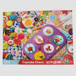 Springbok Cupcake Chaos 500 Piece Jigsaw Puzzle 18x23.5 Complete 33-01631